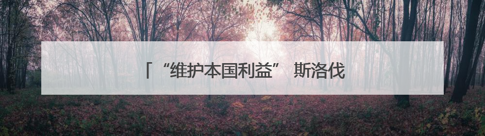 “维护本国利益” 斯洛伐克或将阻止欧盟对俄制裁