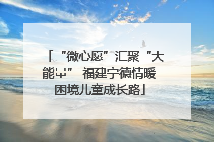 “微心愿”汇聚“大能量” 福建宁德情暖困境儿童成长路