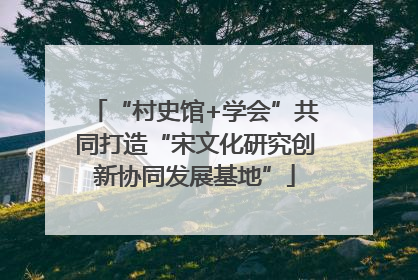 “村史馆+学会”共同打造“宋文化研究创新协同发展基地”