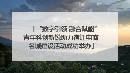“数字引领 融合赋能”青年科创新锐助力宿迁电商名城建设活动成功举办
