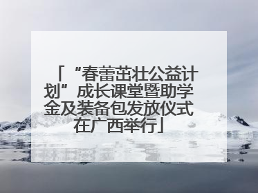 “春蕾茁壮公益计划”成长课堂暨助学金及装备包发放仪式在广西举行