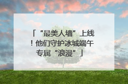 “最美人墙”上线！他们守护冰城端午专属“浪漫”