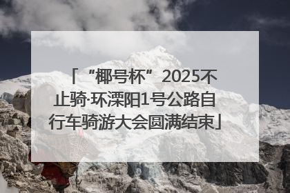 “椰号杯”2025不止骑·环溧阳1号公路自行车骑游大会圆满结束