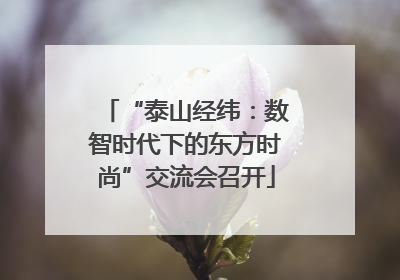 “泰山经纬：数智时代下的东方时尚”交流会召开