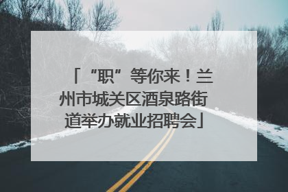 “职”等你来！兰州市城关区酒泉路街道举办就业招聘会