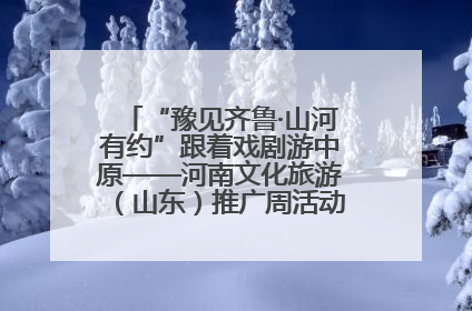 “豫见齐鲁·山河有约”跟着戏剧游中原——河南文化旅游（山东）推广周活动菏泽站活动举行