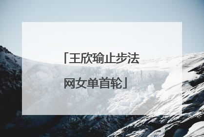 王欣瑜止步法网女单首轮