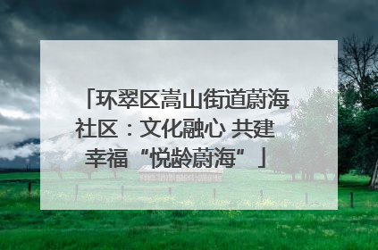 环翠区嵩山街道蔚海社区：文化融心 共建幸福“悦龄蔚海”