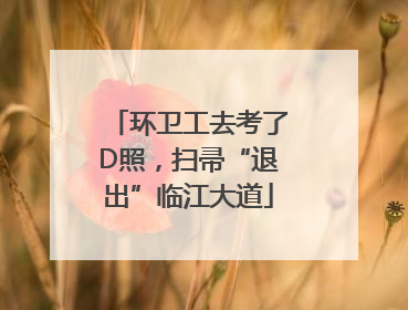 环卫工去考了D照，扫帚“退出”临江大道