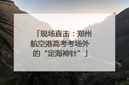 现场直击：郑州航空港高考考场外的“定海神针”