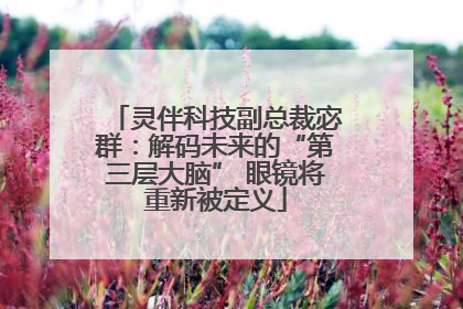 灵伴科技副总裁宓群：解码未来的“第三层大脑” 眼镜将重新被定义