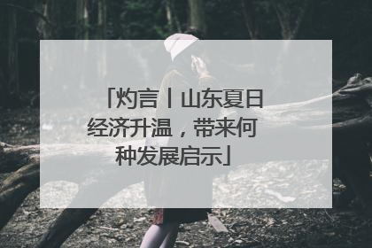 灼言丨山东夏日经济升温，带来何种发展启示