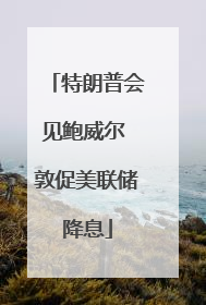 特朗普会见鲍威尔 敦促美联储降息