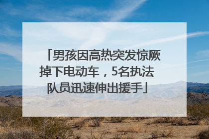 男孩因高热突发惊厥掉下电动车，5名执法队员迅速伸出援手