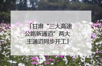 甘肃“三大高速公路新通道”两大主通道同步开工