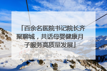 百余名医院书记院长齐聚聊城，共话母婴健康月子服务高质量发展