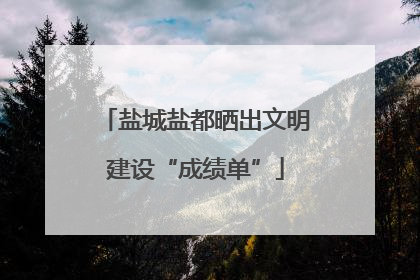 盐城盐都晒出文明建设“成绩单”