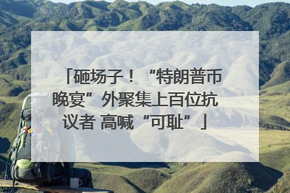 砸场子！“特朗普币晚宴”外聚集上百位抗议者 高喊“可耻”