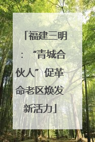 福建三明：“青城合伙人”促革命老区焕发新活力