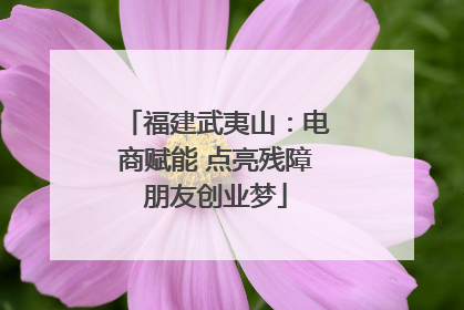 福建武夷山：电商赋能 点亮残障朋友创业梦