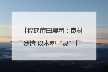福建莆田展团：良材妙造 以木塑“灵”