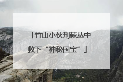 竹山小伙荆棘丛中救下“神秘国宝”