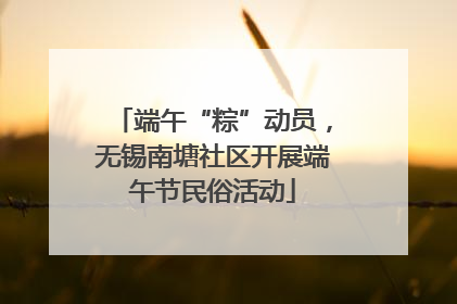 端午“粽”动员，无锡南塘社区开展端午节民俗活动