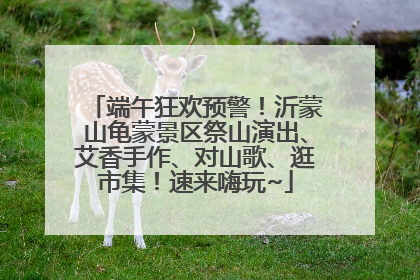 端午狂欢预警！沂蒙山龟蒙景区祭山演出、艾香手作、对山歌、逛市集！速来嗨玩~