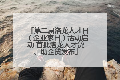 第二届洛龙人才日（企业家日）活动启动 首批洛龙人才贷、助企贷发布