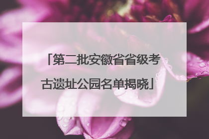 第二批安徽省省级考古遗址公园名单揭晓