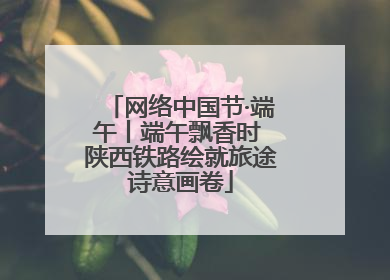 网络中国节·端午丨端午飘香时 陕西铁路绘就旅途诗意画卷