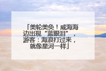 美轮美奂！威海海边出现“蓝眼泪”，游客：海浪打过来，就像星河一样
