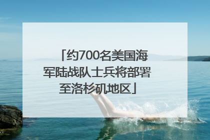 约700名美国海军陆战队士兵将部署至洛杉矶地区