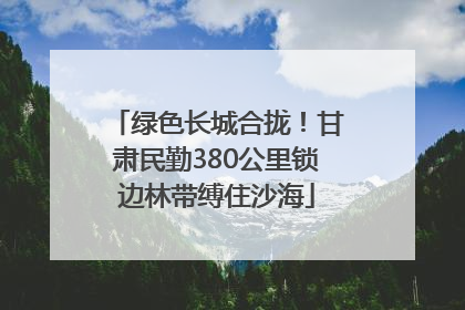 绿色长城合拢！甘肃民勤380公里锁边林带缚住沙海