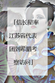 信长星率江苏省代表团到希腊考察访问