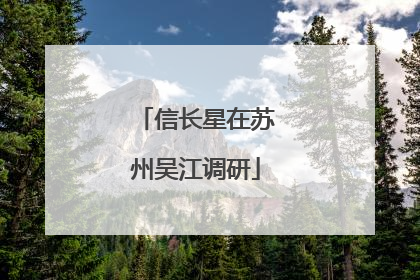 信长星在苏州吴江调研