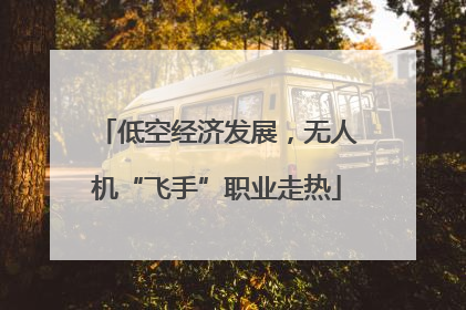 低空经济发展，无人机“飞手”职业走热