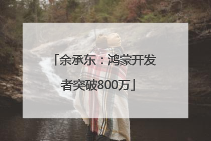 余承东：鸿蒙开发者突破800万