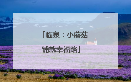 临泉：小蘑菇铺就幸福路
