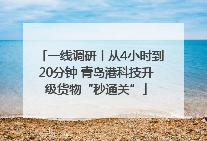 一线调研丨从4小时到20分钟 青岛港科技升级货物“秒通关”