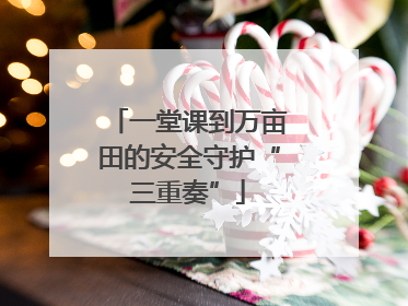 一堂课到万亩田的安全守护“三重奏”