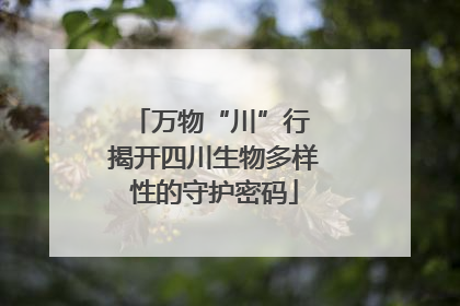 万物“川”行 揭开四川生物多样性的守护密码