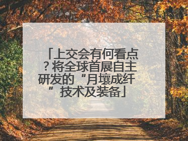 上交会有何看点？将全球首展自主研发的“月壤成纤”技术及装备
