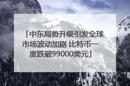 中东局势升级引发全球市场波动加剧 比特币一度跌破99000美元