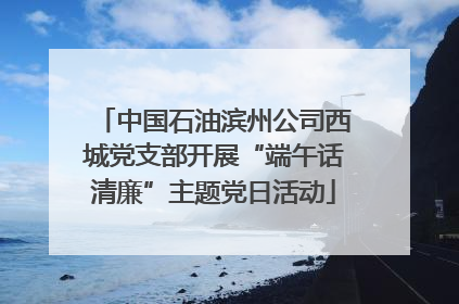 中国石油滨州公司西城党支部开展“端午话清廉”主题党日活动