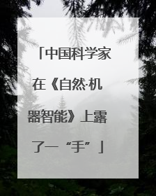 中国科学家在《自然·机器智能》上露了一“手”