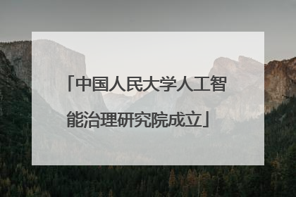 中国人民大学人工智能治理研究院成立