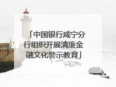 中国银行咸宁分行组织开展清廉金融文化警示教育