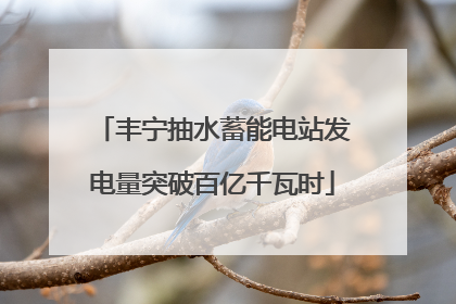 丰宁抽水蓄能电站发电量突破百亿千瓦时