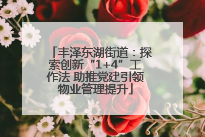 丰泽东湖街道：探索创新“1+4”工作法 助推党建引领物业管理提升